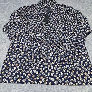 Clot Clottee Button Down Paisley Shirt Blue Men's - Size Small